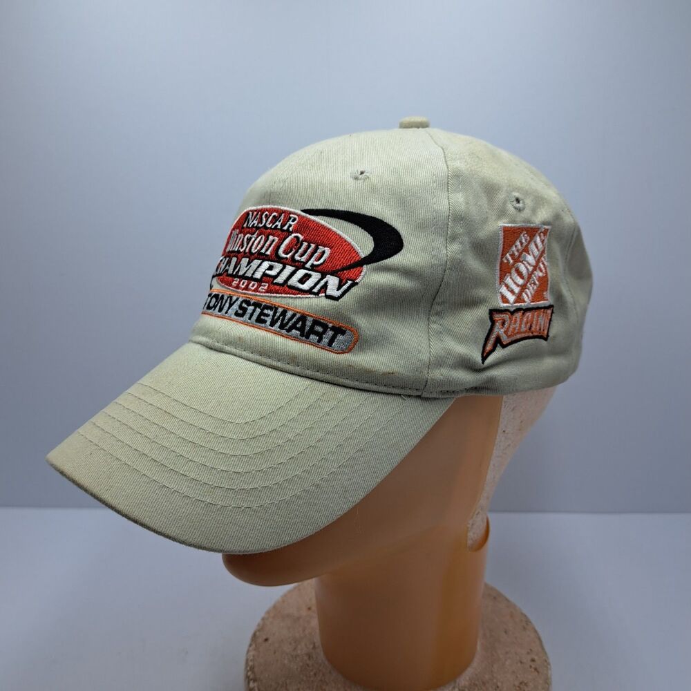 Vintage NASCAR Tony Stewart 2002 Winston Cup Champion Hat Home Depot Chase Cap